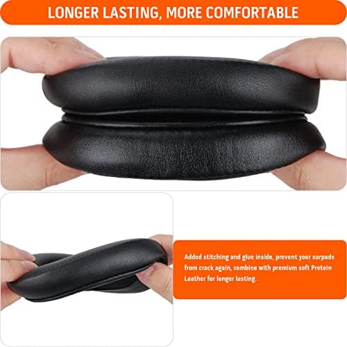 Replacement for Sony MDR 7506 Earpads Cushions, Noise Isolation Over Ear Headphone Pads Fit for Sony MDR V6/ MDR V7/ MDR-CD900ST, Soft Protein Leather Easy Installation (Black)