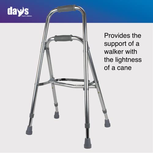 Days Hemi Walker, Mobility Aid for Elderly, Handicapped, Disabled users, One Arm or Hand Walker, Folding Walker, Aluminum Support Walker, Height Adjustable, Weight Capacity of Up to 300 Pounds