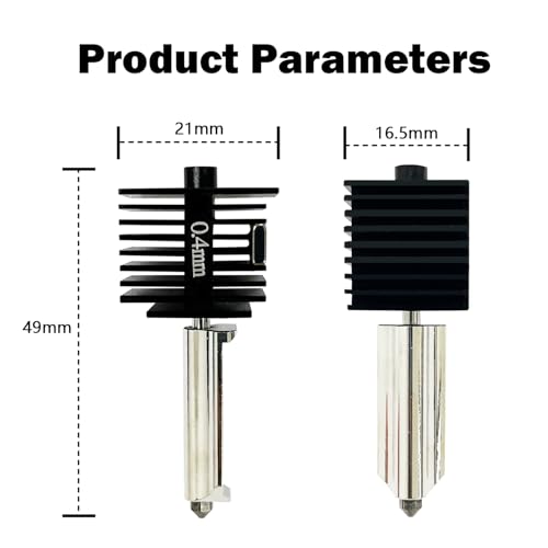 2 Pack A1 Mini/A1 Hotend Print Head Hot End Kit Extruder Upgrade High-Temperature 0.4MM Hardened Steel Nozzle Replacement with 4PCS Silicone Cover Sock for Bambu Lab 3D Printer Accessories