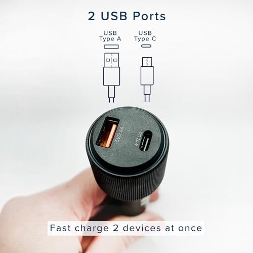 AlveyTech XLR Dual Port Charger Adapter with USB-A & USB-C - for Charging Cell Phone and Accessories on Electric Mobility Scooter, Power Chair, Wheelchair, Recreational Bikes, & Scooters