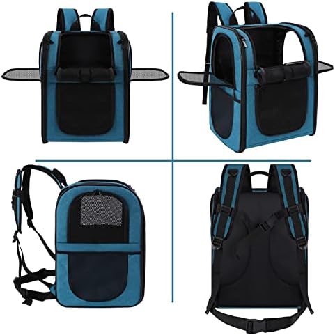 Apollo Walker Pet Carrier Backpack for Large/Small Cats and Dogs, Puppies, Safety Features and Cushion Back Support | for Travel, Hiking, Outdoor Use (Teal)