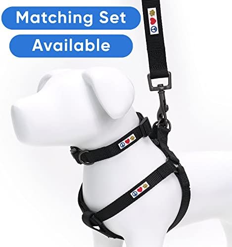 Pawtitas Personalized Dog Harness with Embroider Name Phone Number Adjustable Puppy Harness Customized Dog Harness for Large Dogs Large L Breeds and Puppy Black Dog Harness