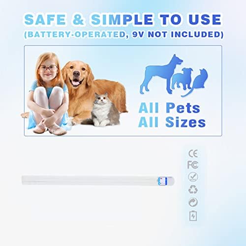 SEERWAY Scat Pet Shock Mat Indoor, Safe Shock Training Pads for Dogs and Cats, Electric Repellent Mat Keeps Pets Off windowsill and Narrow Area, 3 Training Modes, 46"x 3" Strip, Battery Operated