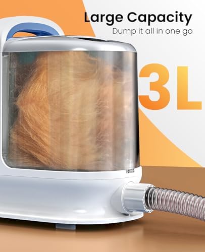 oneisall Dog Grooming Vacuum, 13000Pa Powerful Dog Hair Vacuum with Dog Clippers & Shedding Brush 7 Grooming Tools Dog Grooming Kit, 3L Dust Cup Pet Grooming Vacuum Quiet, 3 Suction Levels, BM3