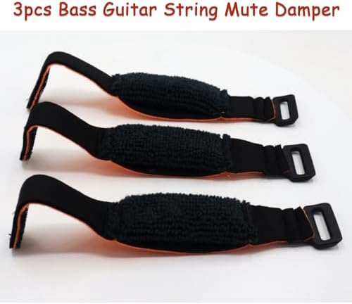 3pcs Bass Guitar String Mute Damper, Cotton Bass Guitar Fret Mute, Adjustable Guitar String Dampener, Bass Guitar Accessories