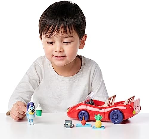 Bluey Vehicle and Figure Pack, Escape Convertible with 2.5 inch Exclusive Figure, 4 Accessories and Sticker Sheet