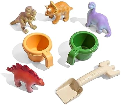 Step2 Dino Dig Sand and WaterTable, Kids Activity Sensory Playset, Summer Outdoor Toys, 7 Piece Water Toy Accessories, For Toddlers 2-5 Years Old