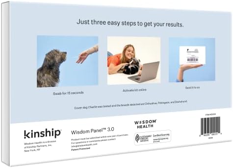 Wisdom Health Panel Breed Discovery Dog DNA Kit: Most Accurate Dog Breed Identification, Test for 365+ Breeds, MDR1 Health Test, Ancestry, Relatives