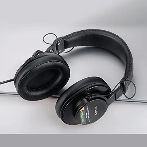 Replacement for Sony MDR 7506 Earpads Cushions, Noise Isolation Over Ear Headphone Pads Fit for Sony MDR V6/ MDR V7/ MDR-CD900ST, Soft Protein Leather Easy Installation (Black)