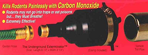 Manning Products Underground Exterminator Pest Control Reusable Exhaust Pipe Attachment- Exterminates Gophers, Moles, Skunks, Voles and All Outdoor Underground Pests Humanely with Exhaust from Cars
