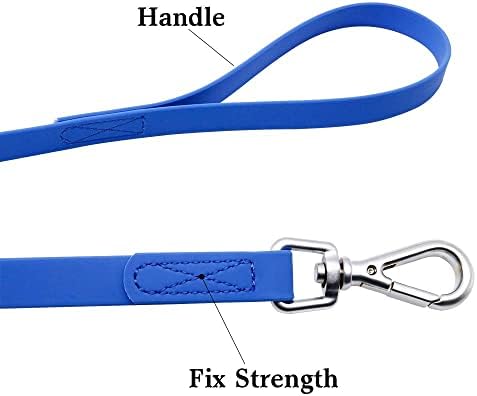 Waterproof Dog Training Leash 50FT 30FT 15FT 10FT 5FT Heavy Duty Recall Long Lead for Large Medium Small Dogs (50FT, Blue)