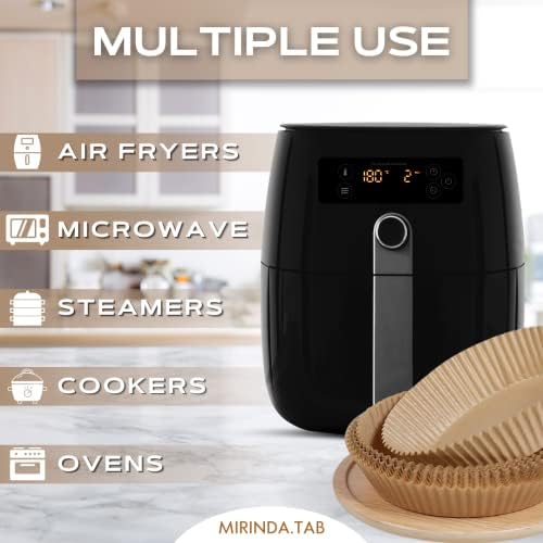 Air fryer filters, Ninja foodi accessories, Round Liners for Baking Roasting Microwave, Compatible with Corsori, Ninja, Cuisinart Air Fryer and More (100Pcs-6.3 inch)