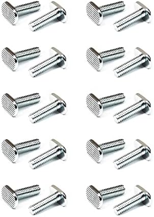 POWERTEC 5/16"-18 T Track Bolts 20 Pack for T track, 1 Inch Long T Slot Bolts for Universal T Track, T Track Accessories for Woodworking Jigs and Fixtures (QTB1001)