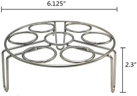 Egg Steamer Rack, Alamic Egg Rack Steamer Trivet Basket Stand for Instant Pot 3 Quart Accessories and Pressure Cooker 3 Qt Accessories, Stainless Steel - 1 Pack
