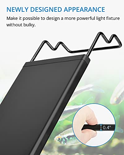 NICREW Aquarium Light, Full Spectrum Aquarium Light for Planted and Freshwater Tanks, Fish Tank Light with Wired Timer and Extendable Brackets, 30-36 Inch, 20 Watts