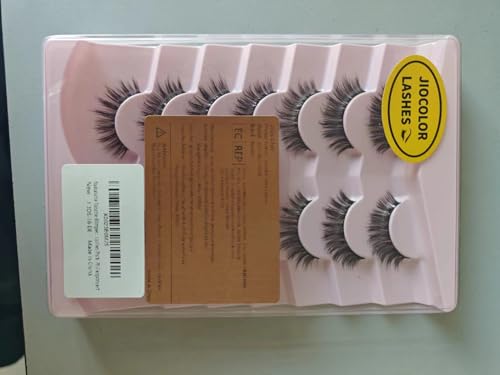 Natural Cat Eye Lashes Wispy Eyelashes 10mm Fluffy Fake Lashes that Look Like Extensions 3D C Curl Simple False Lashes 53-GIRL CODE