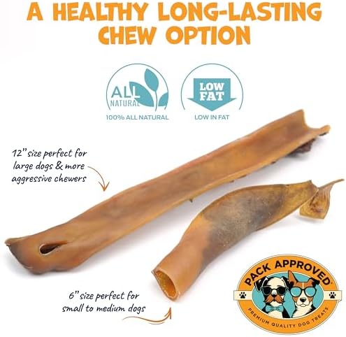 Camel Skin Dog Chews for Aggressive Chewers - Hypoallergenic Natural Collagen Sticks for Dental Health & Protein Boost - Long Lasting Treats for Large Dogs