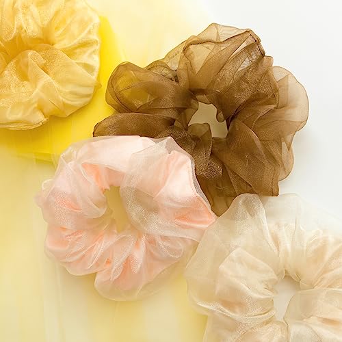 Light Up Scrunchies, Valentine's Day Double-layer LED Scrunchy Hair Ties Glow in the Dark Party Supplies Glow Sticks Party Favor Rave Accessories for Women Girls Neon Party, Fun Hair Accessories