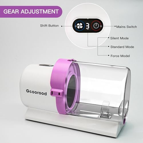 Dog Hair Vacuum & Grooming Kit 2.5L Large Capacity, Pet Grooming Vacuum with Clipper, Ideal for Shedding Dogs & Cats at Home Cleaning Tools - Purple/Pink