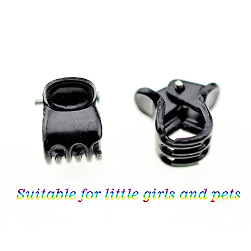 100pc/pack 1cm Hair Claws Clip for Women Girls Plastic Mini Hairpin Hair Clip Clamp Hair Accessories Gifts (100pcs black)