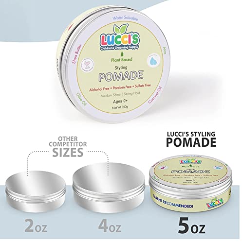 Baby Hair Gel – 5oz Plant-Based Styling Hair Pomade for Infants – No Parabens or Sulphates – Medium Shine and Strong Hold Hair Paste for Kids