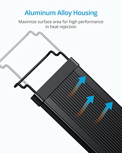 NICREW ClassicLED Gen 2 Aquarium Light, 18 Watts, Dimmable LED Fish Tank Light with 2-Channel Control, White and Blue LEDs, Size 24 to 30 Inch