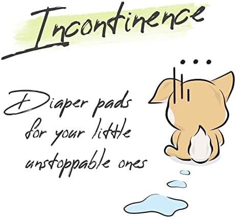 WICKEDPUP Dog Diaper Liners Booster Pads for Male and Female Dogs, 100ct | Disposable Diaper Inserts fit Most Reusable Pet Belly Bands, Wraps, and Washable Period Panties (X-Large (100 Count))