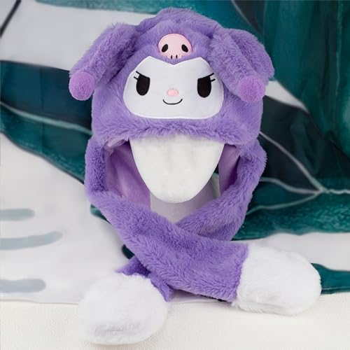 Plush Ear Moving Jumping Hat, Cute Cartoon Anime Beanie Bunny Animal Hat Cap for Women Girls