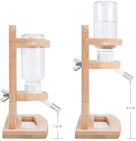Niteangel Water Bottle with Stand for Syrian Dwarf Hamsters Gerbils Mice Rats Degus Small pet Rodents(White)