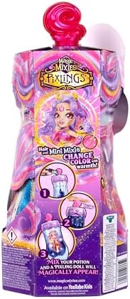 Magic Mixies Pixlings Deluxe Pack, Pippa The Firehorse, Shimmer Reveal, Create & Mix Potion That Magically Reveals 6.5" Pixling Doll Inside Potion Bottle - Exclusive Mini Mixies & 6 Hair Accessories