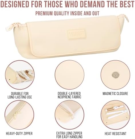 Hair Tools Travel Bag and Heat Resistant Mat for Flat Irons, Straighteners, Curling Iron, and Haircare Accessories, 2-in-1 design, with Interior Pockets, Portable Organizer