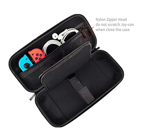 Tiny Flowers Switch Case For Nintendo Switch OLED/Switch Accessories, Cute Carry Protective Bag, Girl Travel Game Console Cases, Controller Hard Shell Holder With 20 Cartridge Slots U413