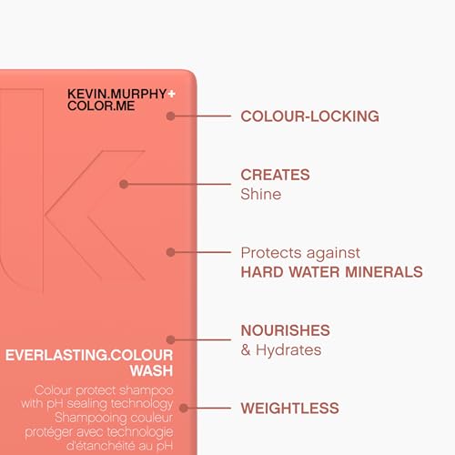 KEVIN.MURPHY EVERLASTING.COLOUR WASH - Hair Colour Shampoo - Colour Protect Hair Care - pH Balanced Shampoo - Sulphate Free - 250 mL / 8.4 fl oz