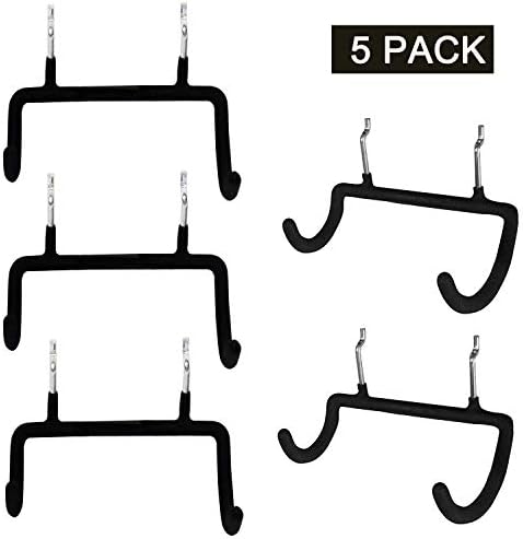 Menecor 5PCS Pegboard Drill Holder with Double Hooks and Accessories Bag for Power Tools