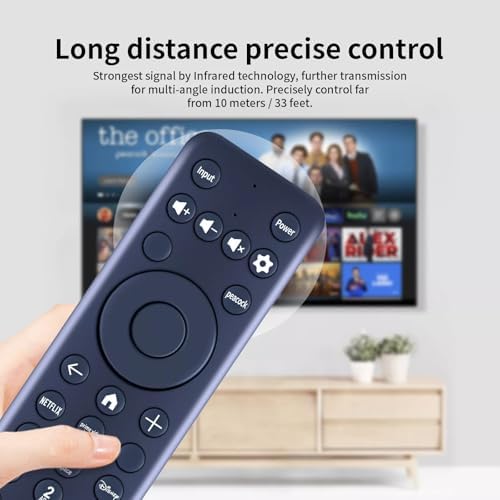 MG3-R34010 / 297107 Replacement IR Remote Control fit for Hisense X UHD LED XClass TV 43A6GX 50A6G R34010BA00-00001, for Pioneer Xumo TV PN50-751-24U CP-RC1NA-23 (Without Voice Function)