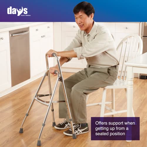 Days Hemi Walker, Mobility Aid for Elderly, Handicapped, Disabled users, One Arm or Hand Walker, Folding Walker, Aluminum Support Walker, Height Adjustable, Weight Capacity of Up to 300 Pounds