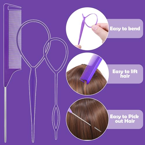 Hair Accessories for Girls - 360 Pieces Toddler Elastic Hair Ties, Hair Clips, and Hair Tail Tools in 31 Colors