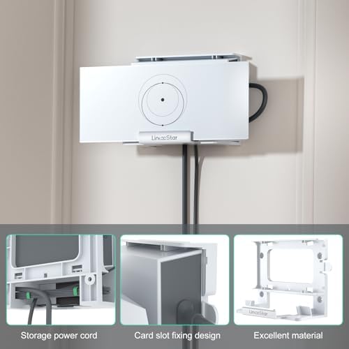 Linkoostar Starlink Gen 3 Mount, All in One Starlink Router Mount for Starlink V3 Wall Mount/Desk Mount for Starlink Standard V3 Mesh Router& Gen 3 Power Supply Mounting Kit Starlink Accessories-LM-3C