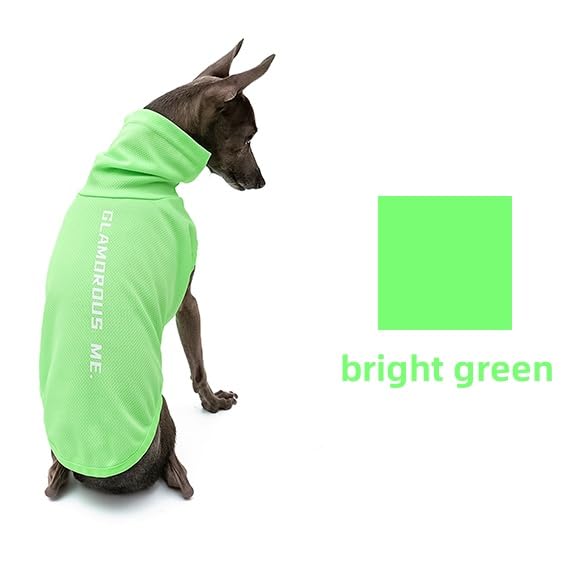 Italian Greyhound Clothes, Lightweight & Breathable Sun Protection Tank Tops for Italian Greyhound and Whippets Dogs (Green, X-Small)