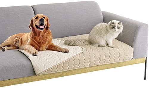 Waterproof and Non-Slip Dog Bed Cover and Pet Blanket Sofa Pet Bed Mat ,car Incontinence Mattress Protectors Furniture Couch Cover for Most Cats Dogs,Pets(30x70-Beige)