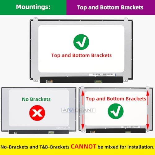 15.6'' Non-Touch 30Pin Replacement Screen Compatible with B156HAN01.1 -HW:0B/1A/3A/5A, B156HAN06.0 -HW0A/2A/1A, B156HAN06.3-0A/0B/4A/NA, FHD 1920x1080, IPS, w/Bracket Display Panel