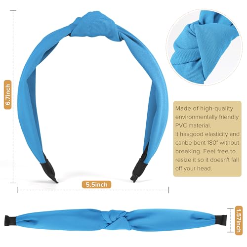 Headbands for Women Girls - 6PCS Stylish Top Knotted Headbands - Knotted Headband for Women - Head Bands Wide Hairband Hair Accessories