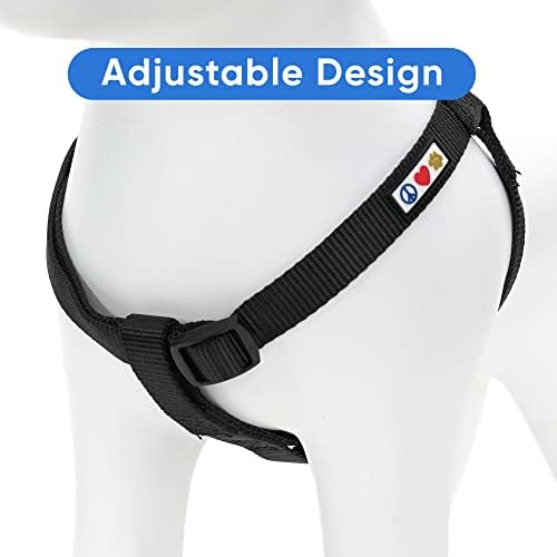 Pawtitas Personalized Dog Harness with Embroider Name Phone Number Adjustable Puppy Harness Customized Dog Harness for Large Dogs Large L Breeds and Puppy Black Dog Harness