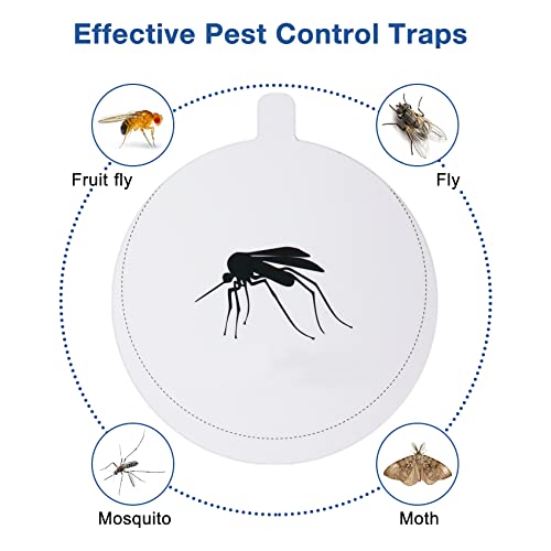 16 Pcs Indoor Mosquito Trap Refill Glue Boards for Mosquito Zapper, Fly Insect Trap Refills Glue Pads for Mosquitoes Lamp, Fit for 4.33" & 4.7" Mosquito Killer, Non-Toxic and Odorless