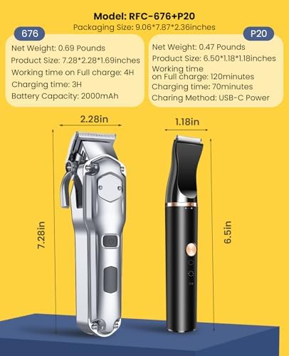 oneisall Dog Grooming Kit for Heavy Thick Hair&Coats/Low Noise Rechargeable Cordless Pet Shaver with Stainless Steel Blade and Dog Paw Trimmer/Waterproof Dog Shaver for Dogs Pets Animals