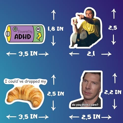 500 Pcs Funny Stickers for Adults & Teens - Trendy Meme Stickers, VSCO Vinyl Decals, Durable Waterproof Humor Stickers for Laptops, Water Bottles, Phones, Hard Hats - Gift for Meme Lovers