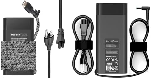 65W USB C HP Laptop Charger, Replacement 150W HP Laptop Charger for HP ZBook
