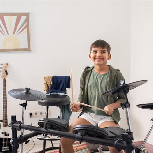 Suwimut 12 Pairs 7A Drum Sticks, Classic Maple Wood Tip Drumsticks for Kids Beginners Students, Rock Band Musical Instrument Percussion Accessories, Consistent Weight and Pitch