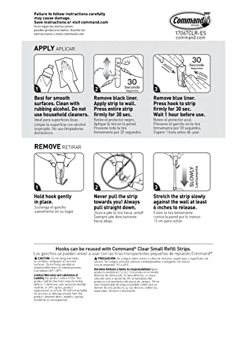Command Small Clear Wire Toggle Hooks, 10 Hooks and 12 Command Strips, Damage Free Hanging Wall Hooks with Adhesive Strips, Adhesvie Hooks for Hanging, Organization and Storage, Holds up to 0.5 lb