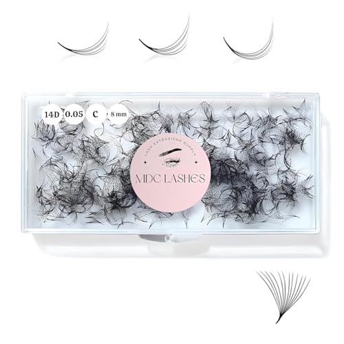 500 Promades Eyelash Fans| 5D-20D, 0.03-0.05-0.07 Thickness, C/CC/D Curls, 8-18mm| Volume Lash Extensions Premade Lash Fans Pro Pre Made False Eyelashes PestaΓ±as Pelo A Pelo(9D-0.07-C-15)